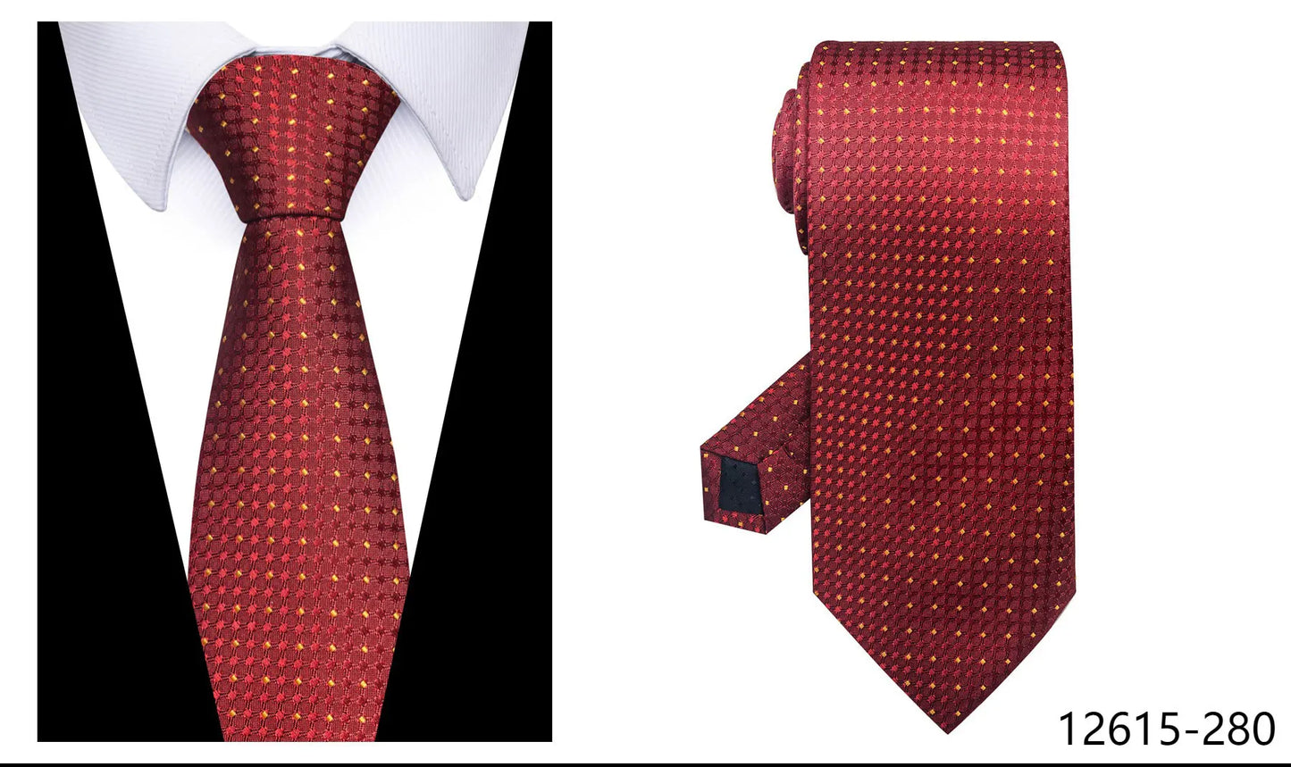 100% Silk Brand Tie Men High Grade Hot sale Woven Silk Gravatas Beige Suit Accessories Men Polka dot  Easter Day Necktie Cravate