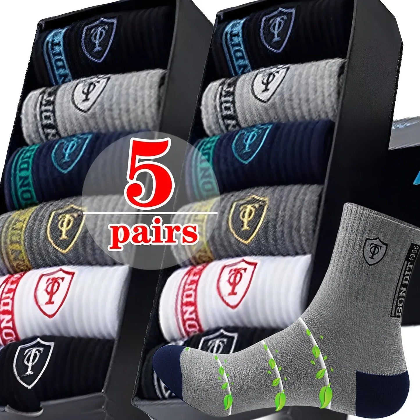Big Big Sale NOW in AMAZONY EPIC 10 Pairs Breathable Cotton Sports Stockings Men Bamboo Fiber Autumn and Winter Men Socks Sweat Absorption Deodorant Business Sox