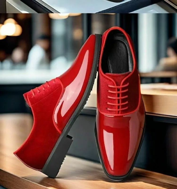 yellow blue red black oxford shoes man eleganti patent leather formal shoes man designer casual business wedding shoes for man