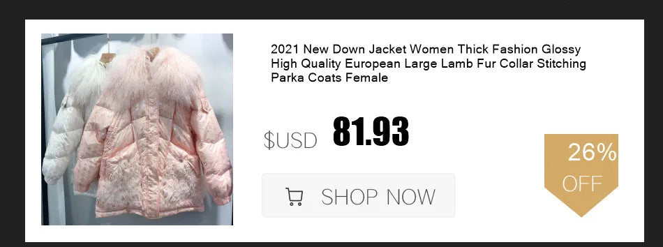 2024 - 2025  New Natural Real Fox Fur Long White Duck Down Jacket Winter Women Warm Loose Coat Thick Outerwear Streetwear