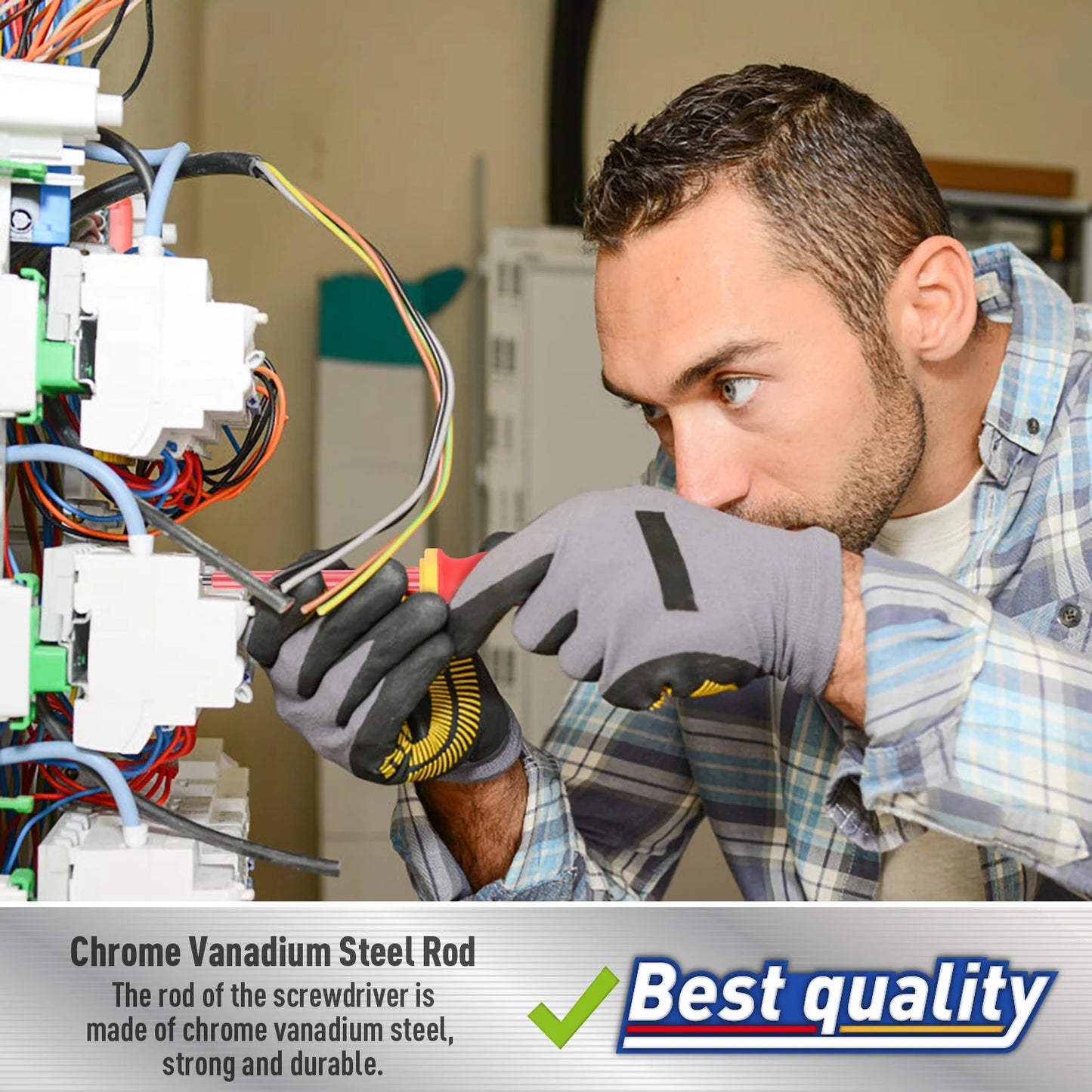 Klein Tools 15 pieces of magnetic screwdriver set including insulated screwdriver cross shaped voltage tester