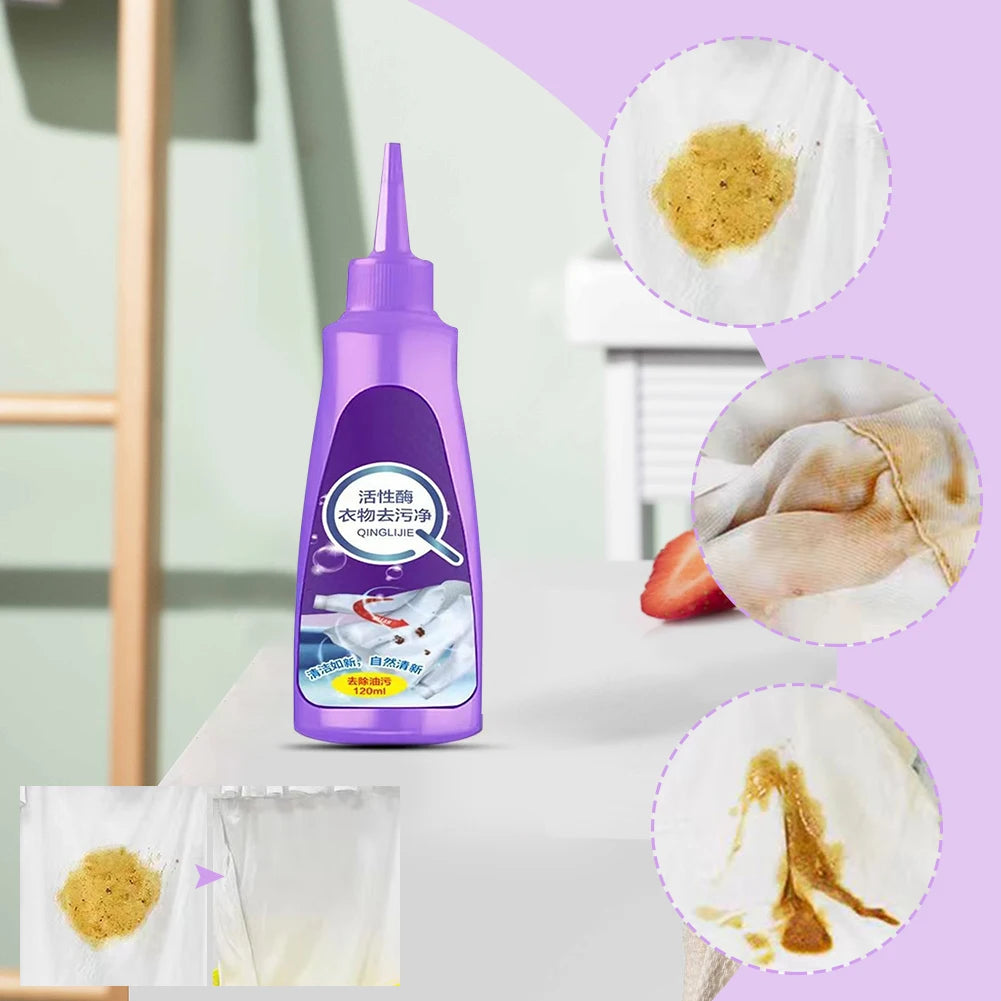 NEW 2024-2025 120 ML Concentrated Liquid Laundry Detergent Clean Linen Active Enzyme Laundry Detergent Laundry Stain Remover High Efficiency