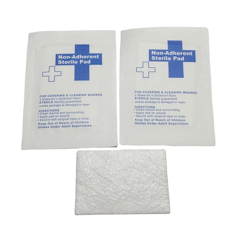 50Pcs Medical Absorbent Sterile Non-Adherent Pad Disposable Non-woven Hemostatic Wound Dressing Bloodsucking Pad