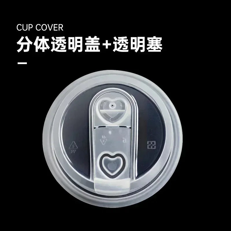 100pcs 90 Caliber Matte Cup Cover Disposable Coffee Milk Tea Take-out Food Packing Cup Lid Leak Proof Clear Plastic Cups Lid