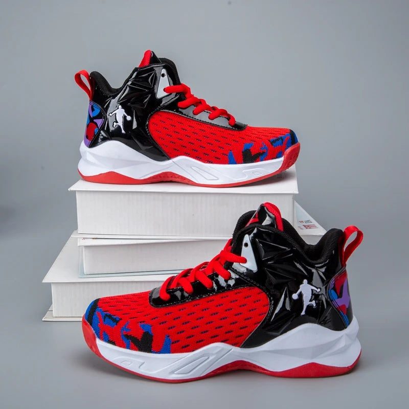 NEW 2025 Boys Brand Basketball Shoes Kids Sneakers Thick Sole Non-slip Children Sports Shoes Child Boy Basket Trainer Shoes Girls