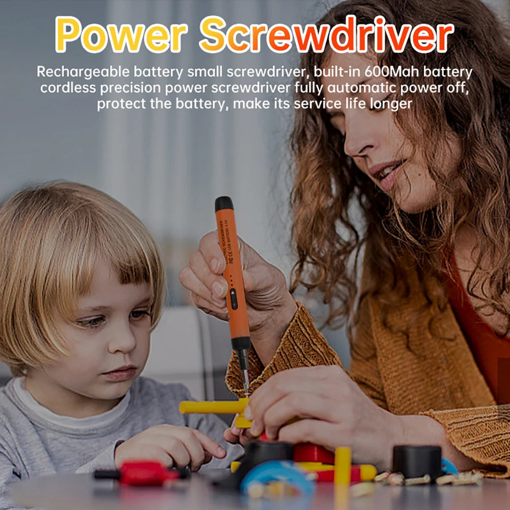 Electric Screwdriver Set DC3.7-4.2V 46 In One Small Precision Electric Screwdriver Rechargeable Wireless Mini Small Bits