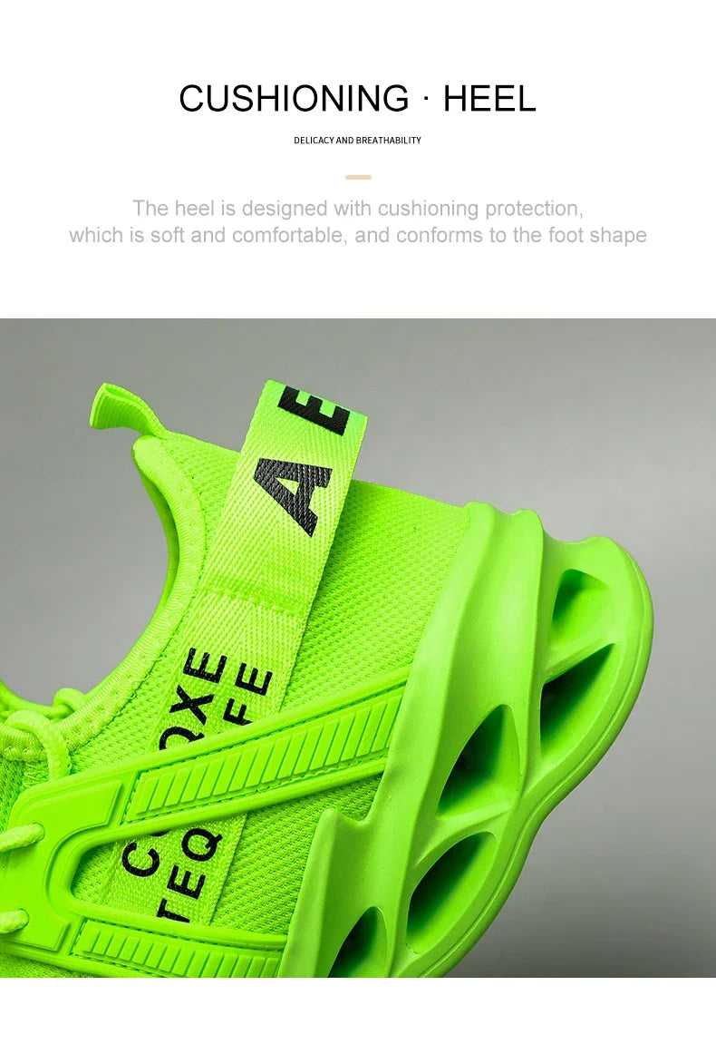 NEW 2025  Mens Sneakers Lightweight Comfortable Mesh Breathable Sneakers Men Green Casual Shoes Thick Sole Running Shoes for Men