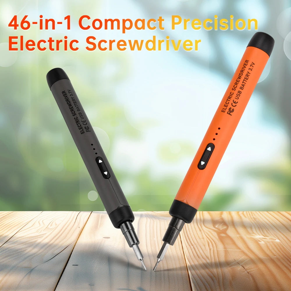 Electric Screwdriver Set DC3.7-4.2V 46 In One Small Precision Electric Screwdriver Rechargeable Wireless Mini Small Bits