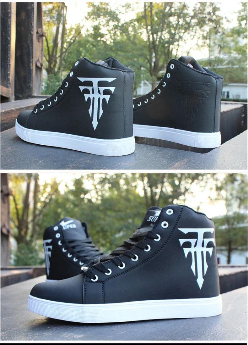 High Top Sneakers Man White Vulcanized Sneakers Flat Comfortable Shoes Men Autumn Spring 2022 Fashion Mens Shoes Vulcanize Shoes