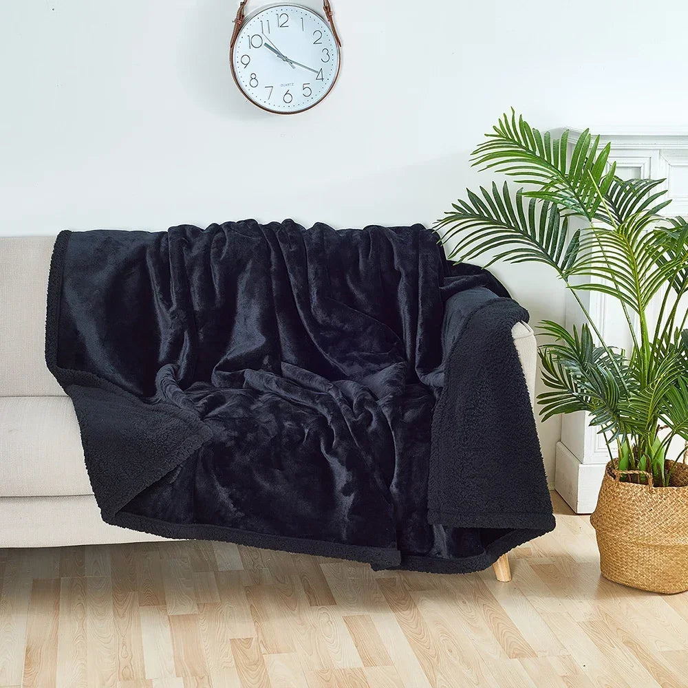 Plus Size Shaggy Blankets for Couple, Winter Thickened Warm Blanket | Waterproof Luxury Rectangle Napping Blanket