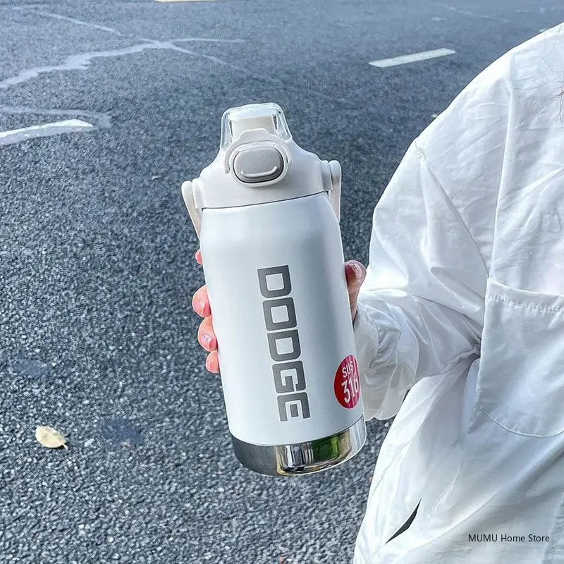 DODGE 950ml/1200ml Stainless Steel Thermo Water Bottle Portable Large Capacity Tumbler Thermos Bottle Sport Travel Insulated Cup