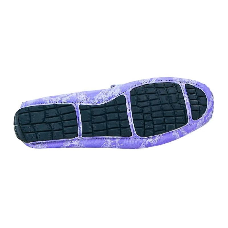Our 2025 New Fashionable Mens Over Size 38-48 Moccasin Shoes Purple Spring Male Formal Dress Shoes Comfortable Youth Leisure Shoes