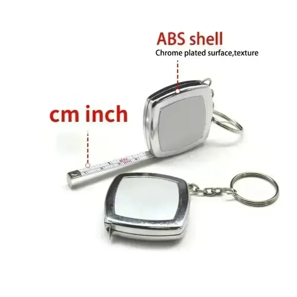 2 Meters Small Tape Measures Metric and Imperial System Key Ring Mini Steel Tape Measure Pocket Portable Compact Carry Around