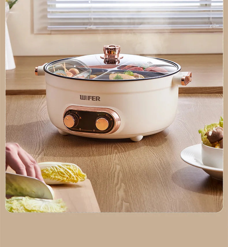 220V/Home split control electric hot pot Yuanyang multi-functional four-palace grid since hi lazy pot