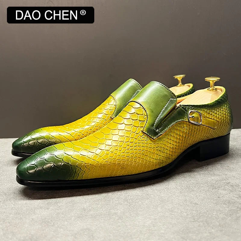 NEW 2024 ITALIAN MEN LOAFERS SHOES BLACK MIXED COLORS SLIP ON REAL LEATHER MEMS DRESS SHOES WEDDING OFFICE BANQUET CASUAL SHOES