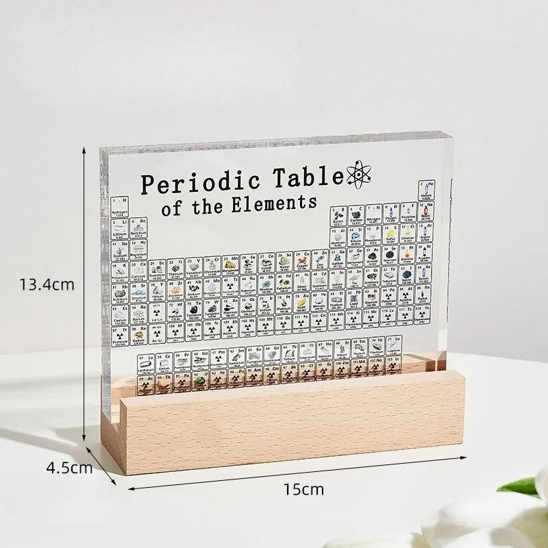 Exquisite Printing Acrylic Periodic Table Figurines Chemistry Chart Tool Physical Display Teaching Prop Creative Gift Desk Decor