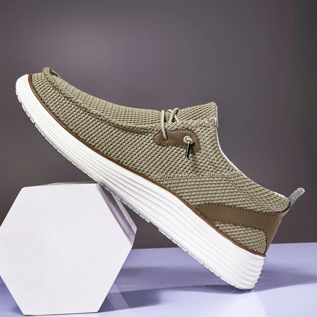 Men's Comfortable Loafers Shoes Durable Shoelace Cushioned Anti-Slip Sole Perfect for Work Trave Shoesl and Leisure shoes