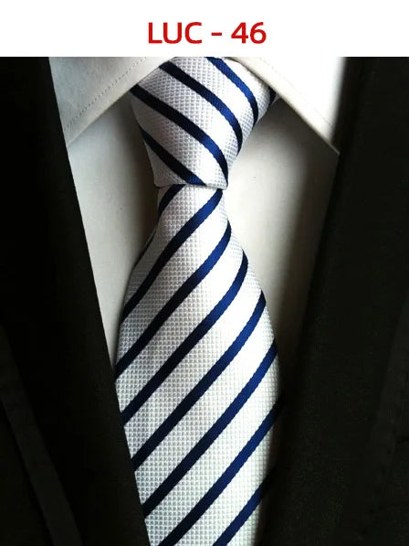 8cm Men's Tie Silk Plaids Floral Luxury Necktie Striped Ties For Men Business Formal Dresses Wedding Accessories Boy Tie