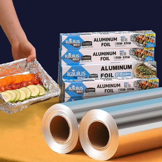 BBQ Aluminum Foil Oven Home Economical Packaging Air Fryer Tin Foil Barbecue Meat Baking Tray Paper Kitchen Baking Grease Paper