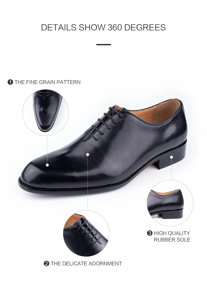 New 2024 Successful Men's Leather Shoes High Quality Handmade Oxford Casual Business Office Work Shoes For Gentleman Lace Up Comfortable