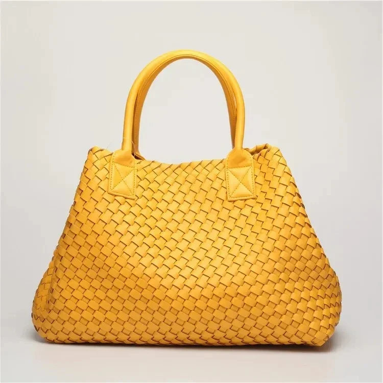 Luxury Woven Tote Women's Handbags Designer Large Shoulder Bags for Women 2025 Fashion PU Shopper Purses Composited Bags Clutch