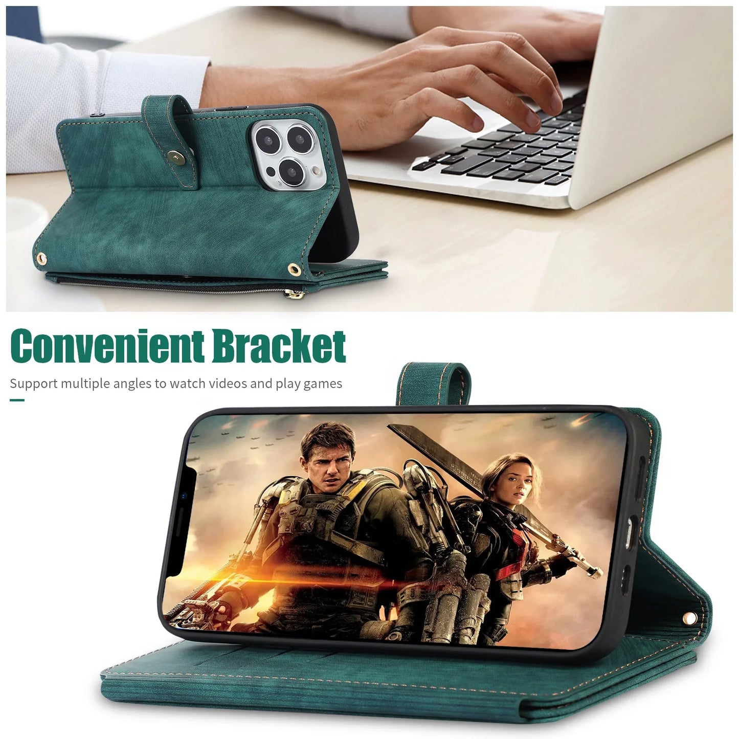 Crossbody Lanyard Card Slot Wallet Flip Case for iPhone 15 14 13 12 11 Pro Max Mini X XS 8 7 Plus SE 2020 2022 PU Leather Cover