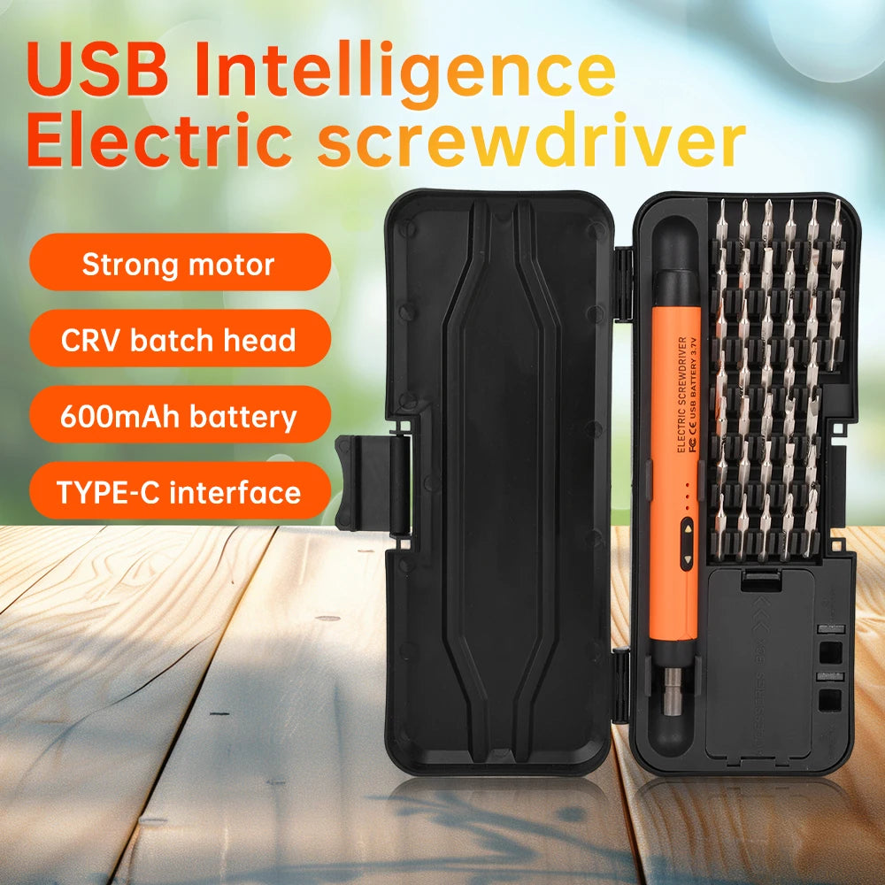 Electric Screwdriver Set DC3.7-4.2V 46 In One Small Precision Electric Screwdriver Rechargeable Wireless Mini Small Bits