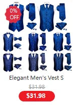 Barry.Wang Jacquard Animal Silk Men Tie Hankerchief Cufflinks Set Novelty Necktie for Male Gift Wedding Business Party 30 Styles