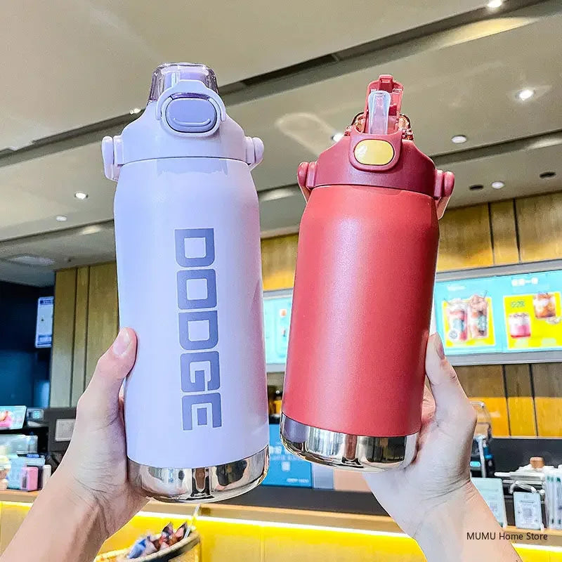 DODGE 950ml/1200ml Stainless Steel Thermo Water Bottle Portable Large Capacity Tumbler Thermos Bottle Sport Travel Insulated Cup