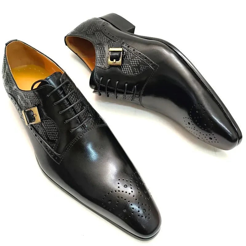2024 Man Business Male Shoes Fashion Wedding Dress Formal Shoes Genuine Leather Social Shoe Oxford Elegant Man Dress Party Shoes 10% OFF and free shipping