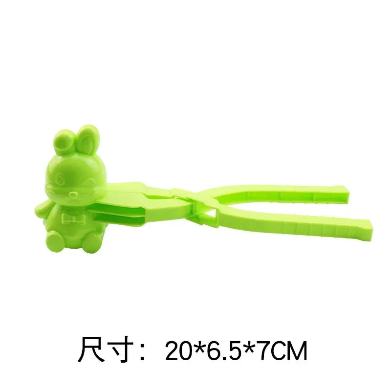 Cute Duck Shaped Snowball Maker Clip Children Outdoor Plastic Winter Snow Sand Mold Tool for Snowball Fight Outdoor Fun Sports