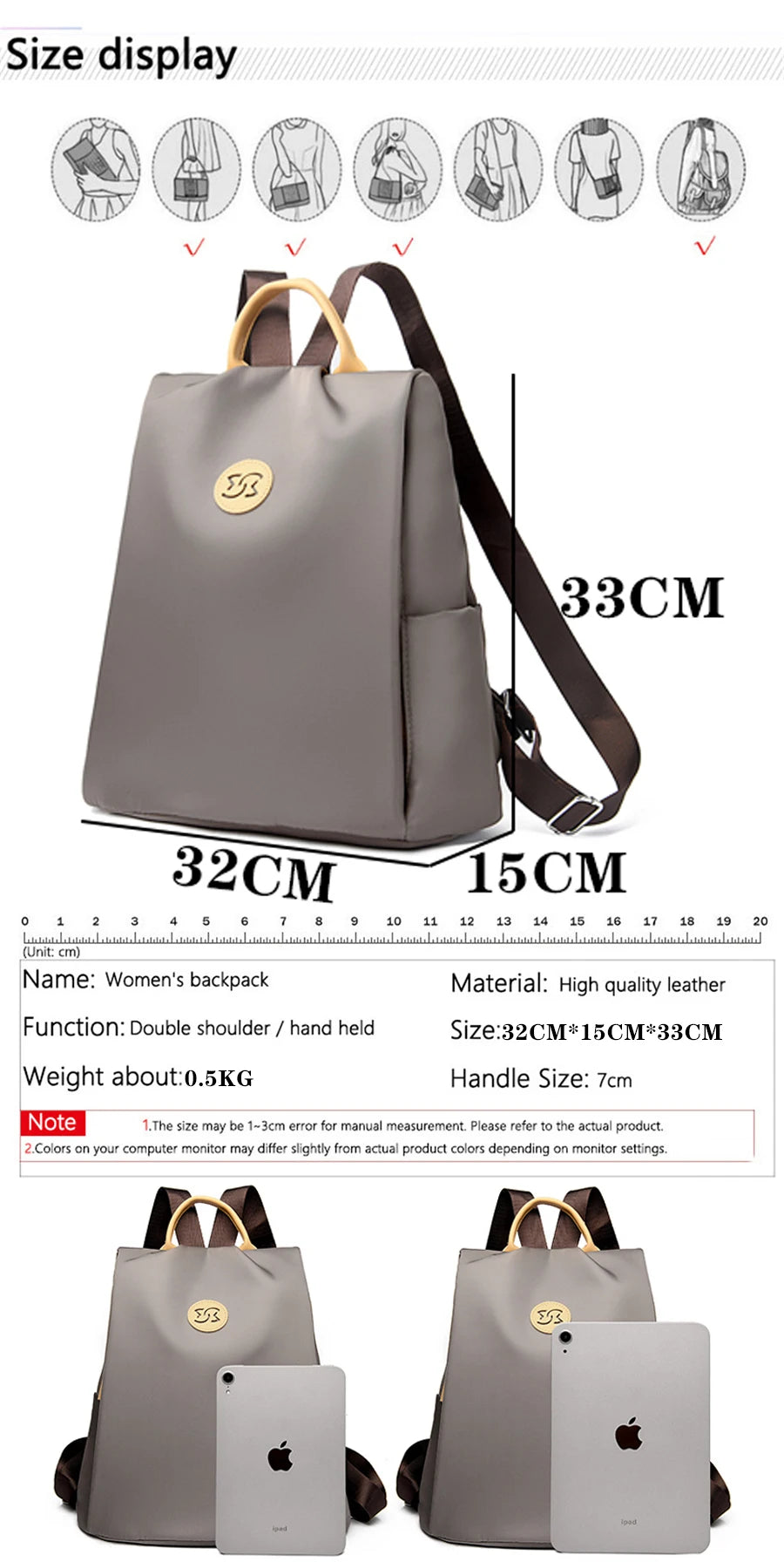 Our Brand New collection 2024-2025 Solid Anti Theft Backpacks High Quality Nylon Fashion SchoolBag Luxury Designer Brand Women's Backpacks Ladies Travel Knapsack - FREE SHIPPING