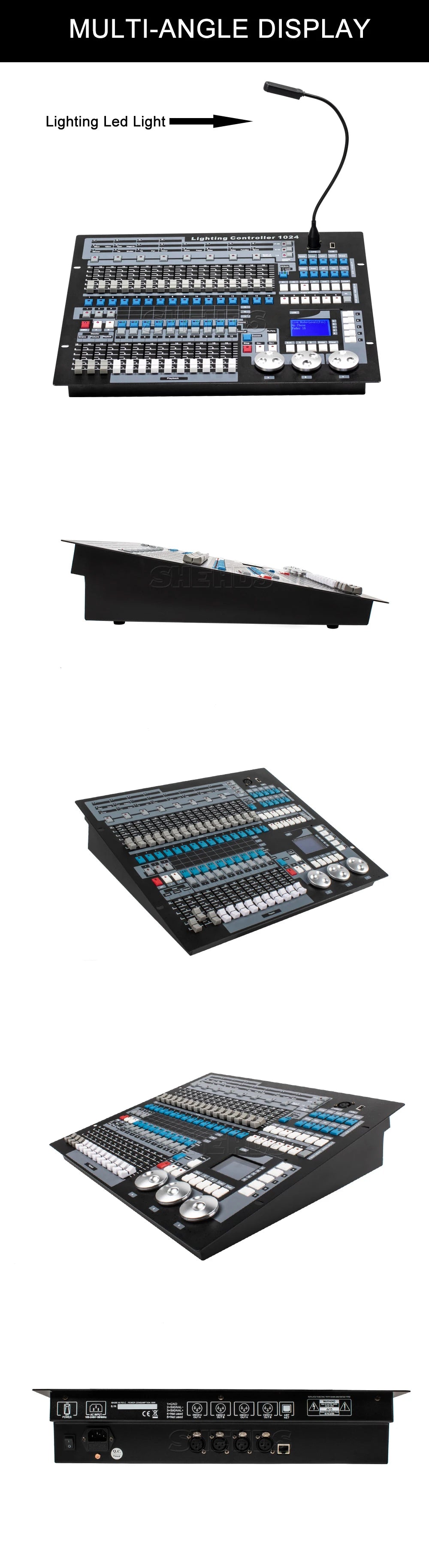 DMX Console 1024 Channels With Case For Professional Stage Lighting Control DJ Disco Nightclub Concert