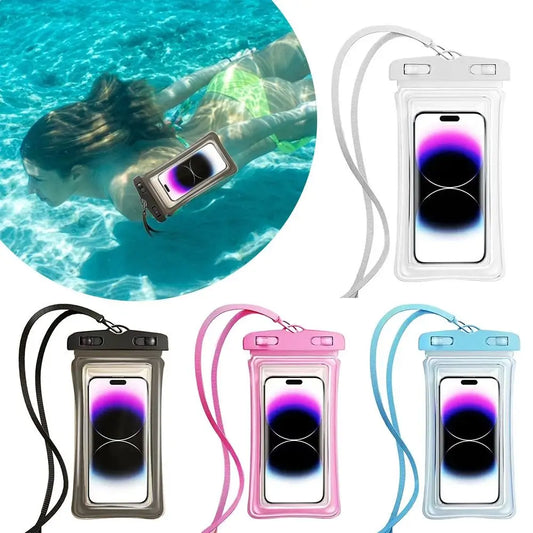 Transparent Waterproof Phone Case Touch Screen Under 7.0 inches Mobile Phone Cover with Lanyard Phone Pouch