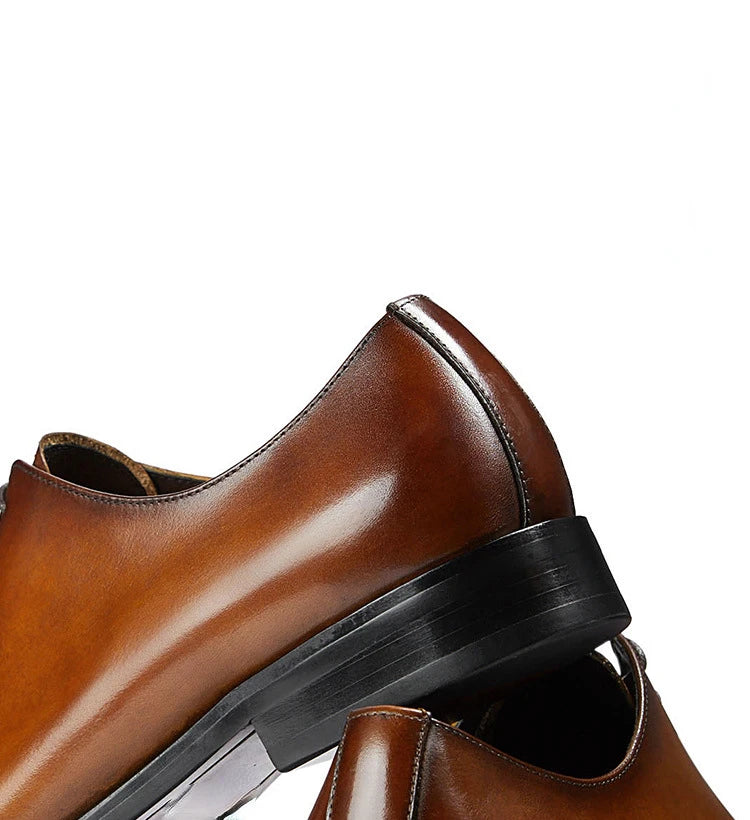 Italian Luxury Genuine Leather Mens Oxfords Dress Shoes Handmade Quality 2024-2025 Retro Elegant Autumn Wedding Social Shoes for Male