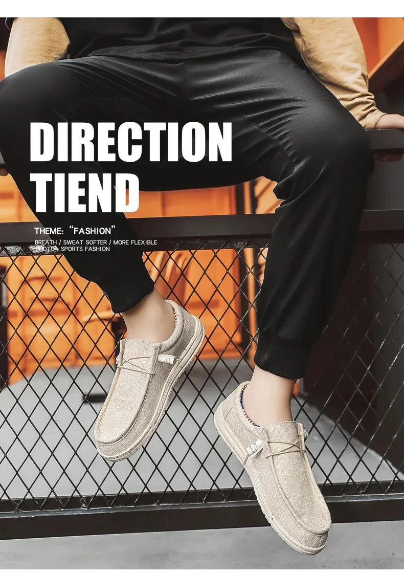 Men Casual Shoes Slip on Canvas Loafers Comfortable Walking Flats for Man Non Slip Soft Moccasins Sneakers Summer loafers