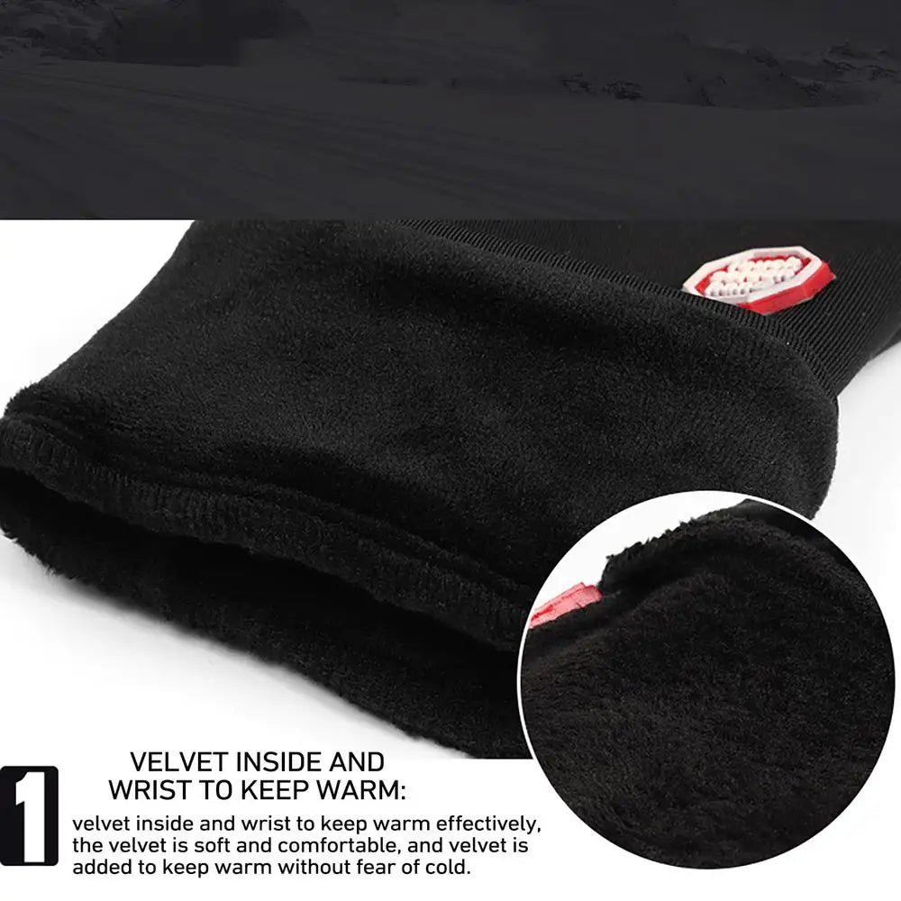 Heated Ski Gloves 1 Pair Rechargeable Fleece Thermal Gloves Cycling Accessories Hand Warmer For Motorcycling Running Riding