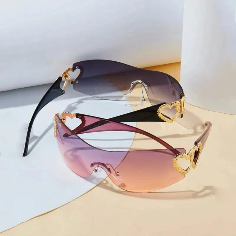 2 Pcs Summer Summer One Piece Sunglasses Goggle Women