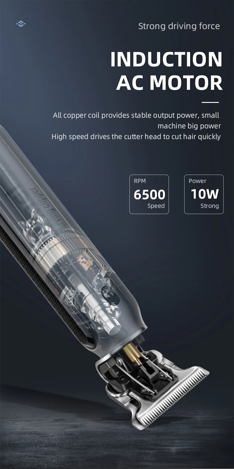 Kemei Mini Clippers Men's Beard Trimmer Zero Gapped T-Blade Hair Cutting Machine Cordless Professional clippers KM-1757