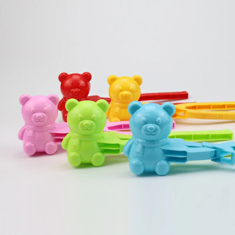 Cute Duck Shaped Snowball Maker Clip Children Outdoor Plastic Winter Snow Sand Mold Tool for Snowball Fight Outdoor Fun Sports