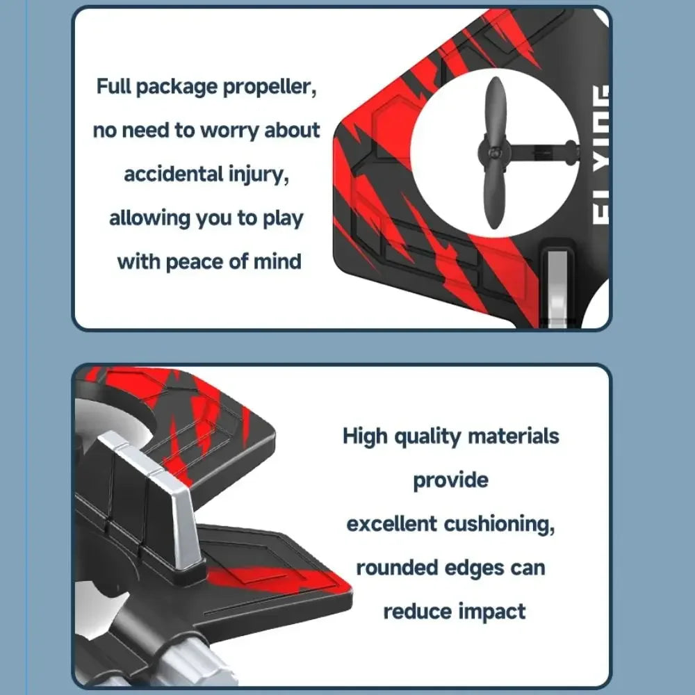 RC Plane 2.4G Remote Control Aircraft Gravity Sensing Helicopter Glider with Light EPP Foam Fighters for Boys Children