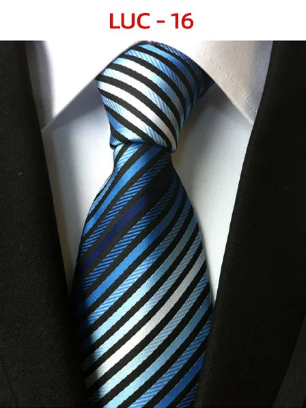 8cm Men's Tie Silk Plaids Floral Luxury Necktie Striped Ties For Men Business Formal Dresses Wedding Accessories Boy Tie