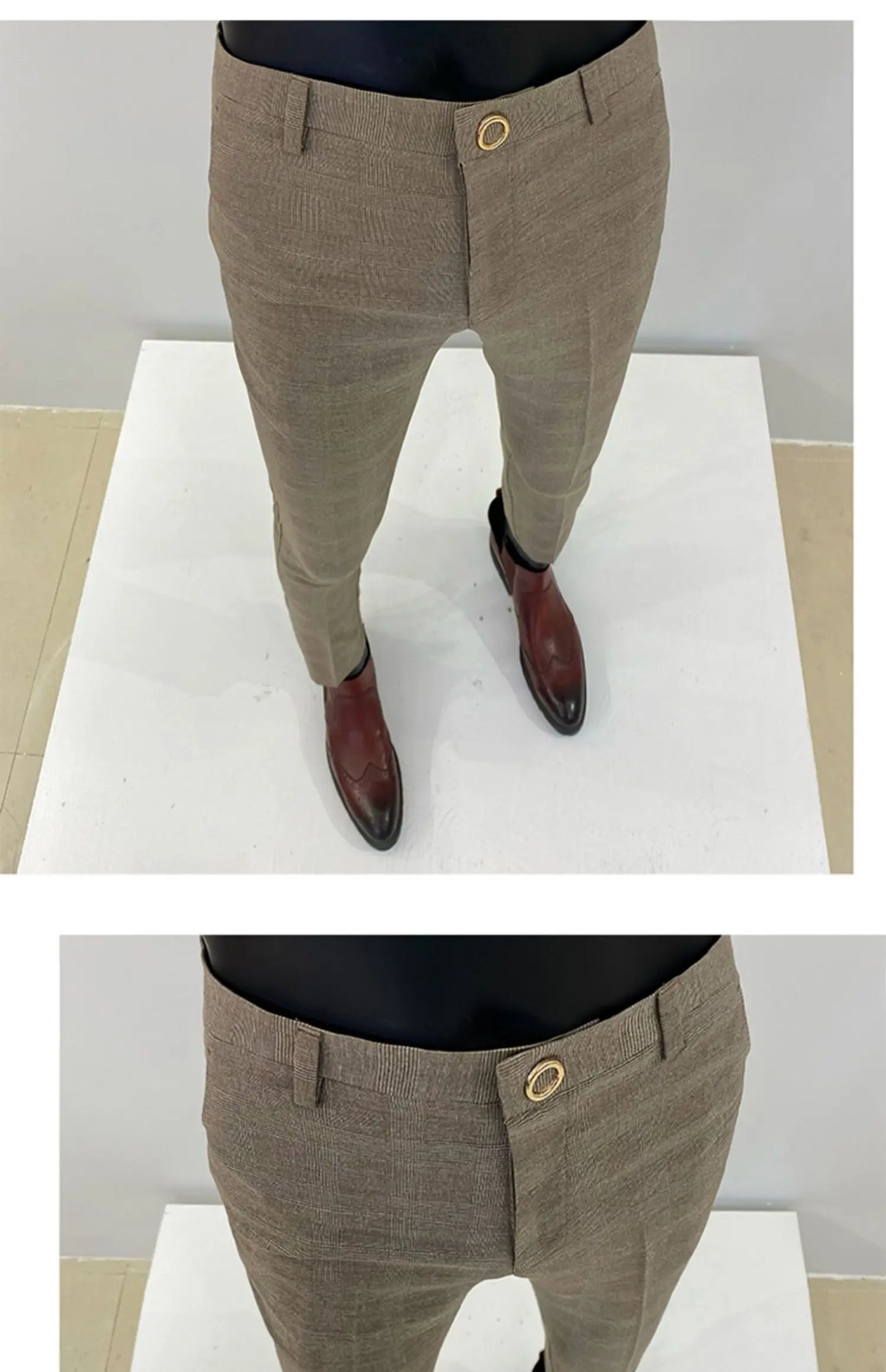 Men Suit Pants Formal Trousers Pantalone Hombre Stretch Slim Solid Color Casual Dress Full Length Pants Fashion New Men Clothing- FREE Laptop Stand is offer if you buy a pant