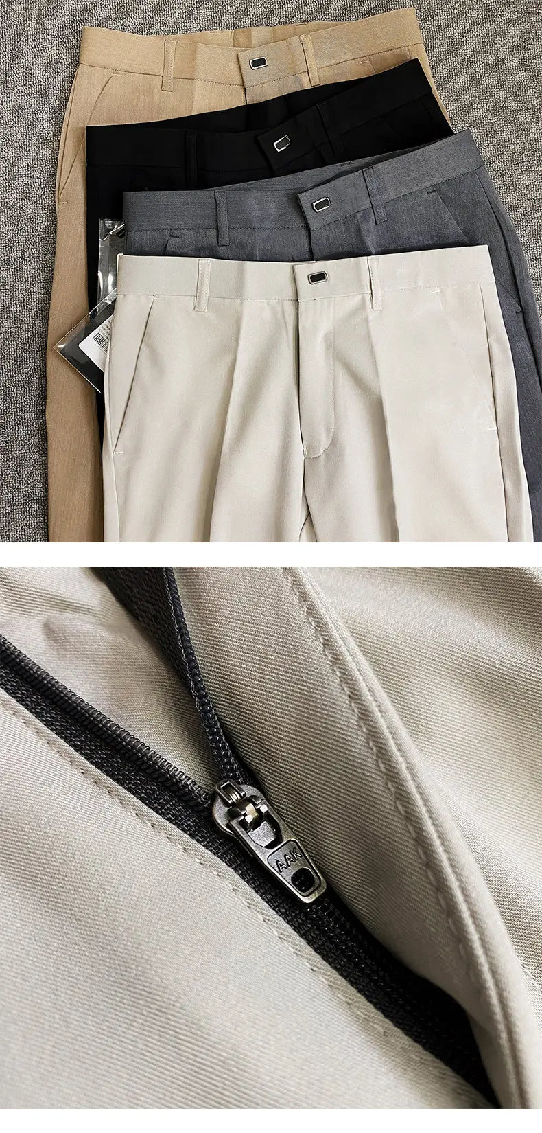 Men Suit Pants Formal Trousers Pantalone Hombre Stretch Slim Solid Color Casual Dress Full Length Pants Fashion New Men Clothing- FREE Laptop Stand is offer if you buy a pant