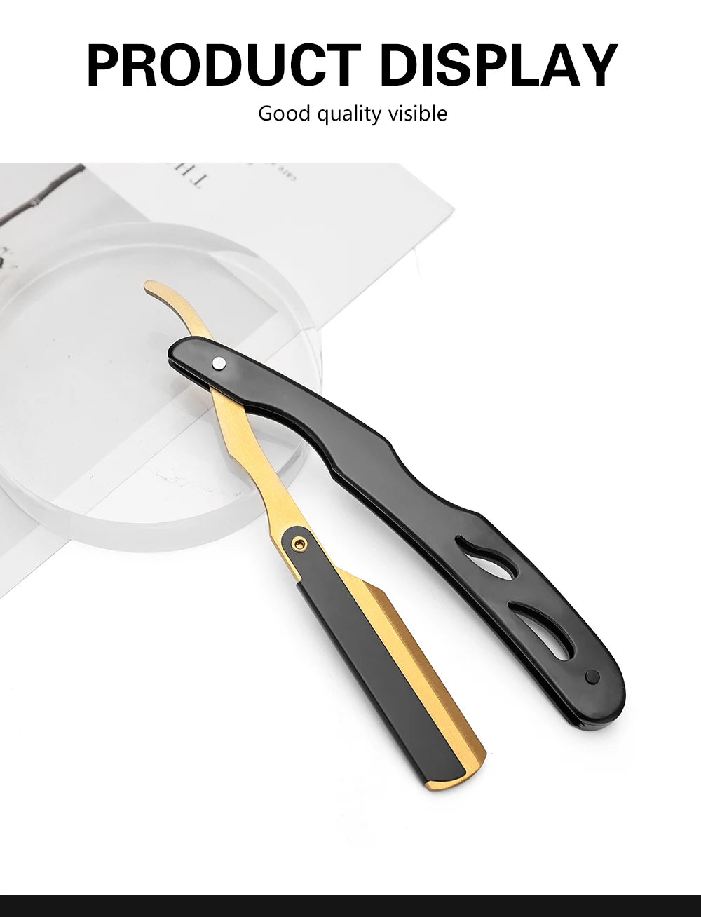 Professional Shaving Knife Manual Shaver Stainless Steel Shaver Rack Professional Straight Edge Razor Barber Beard Cutter
