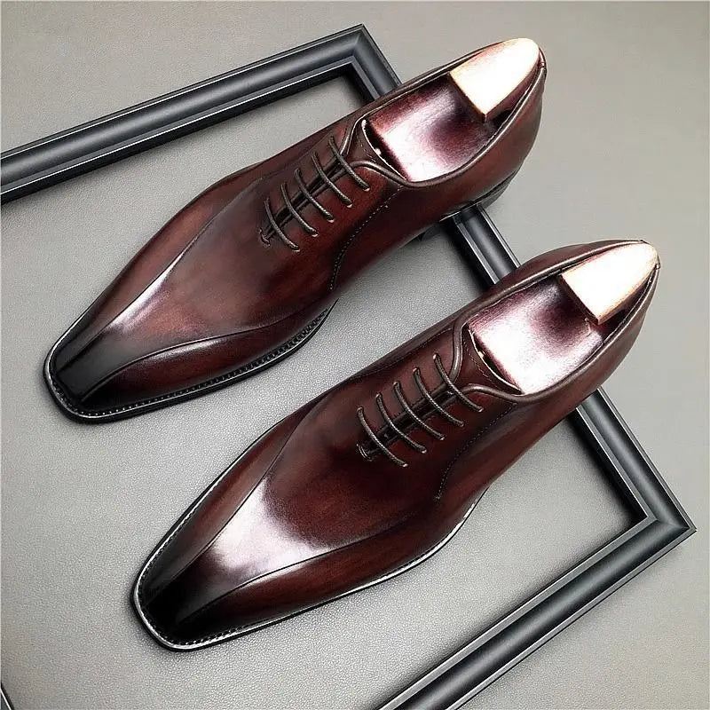 2025 - 2026 Formal Business Leather Men British Style Casual Thick Sole Height Increasing Commuting Wedding Groom Derby Shoes