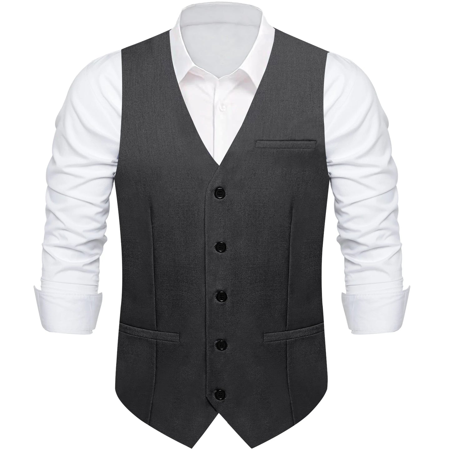 Exquisite Casual Men's Vest Fashion Necktie Handkerchief Fromal Slim Fit Dress Waistcoat for Man Business Free ship
