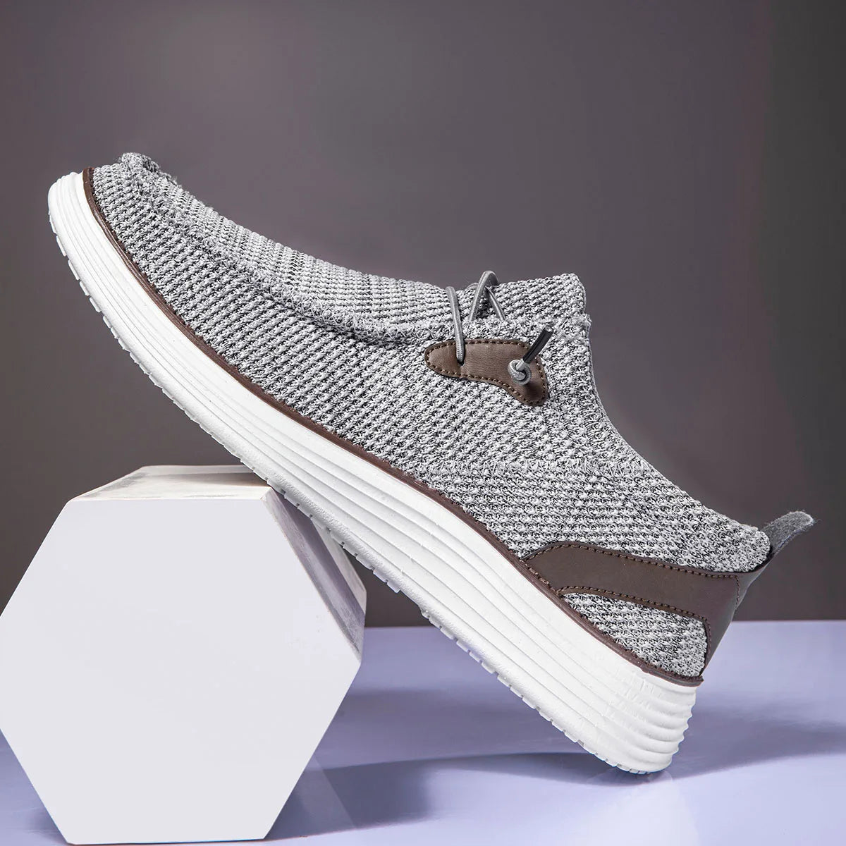 Men's Comfortable Loafers Shoes Durable Shoelace Cushioned Anti-Slip Sole Perfect for Work Trave Shoesl and Leisure shoes