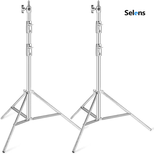 Selens Adjustable 210/280/400 cm Stainless Steel Light StandTripod Stand for photo studio kits Photography Accessories Tripod