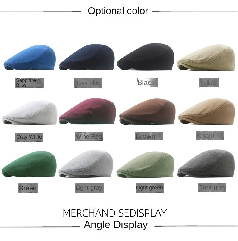 Men's Flat Hat Ivy Gatsby Newsboy Winter Spring Autumn Driving Cabbie Hunting Cap